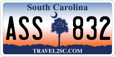 SC license plate ASS832