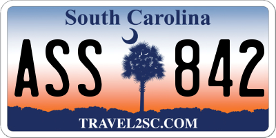 SC license plate ASS842