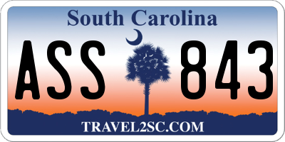 SC license plate ASS843