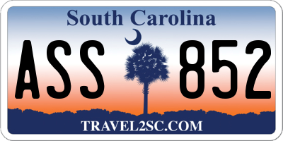 SC license plate ASS852