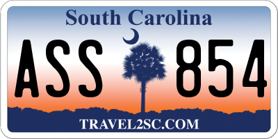 SC license plate ASS854