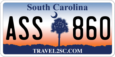SC license plate ASS860