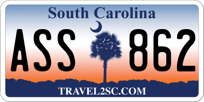 SC license plate ASS862