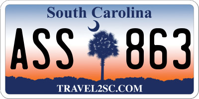 SC license plate ASS863