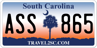 SC license plate ASS865