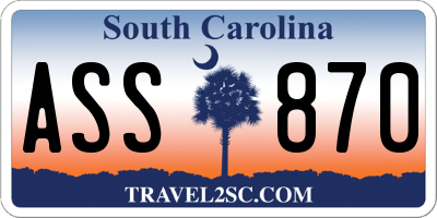 SC license plate ASS870