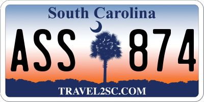 SC license plate ASS874