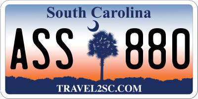 SC license plate ASS880