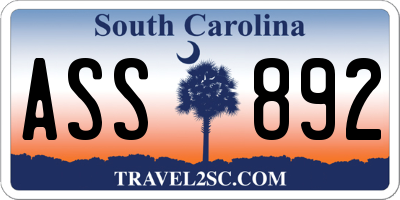 SC license plate ASS892