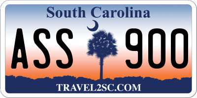 SC license plate ASS900