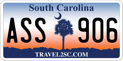 SC license plate ASS906