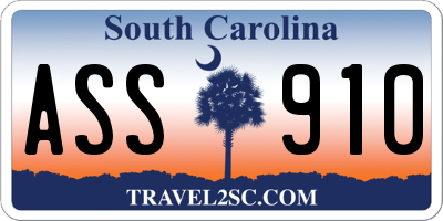 SC license plate ASS910