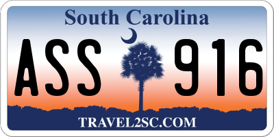 SC license plate ASS916