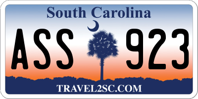 SC license plate ASS923