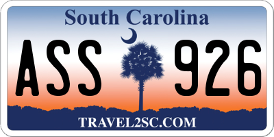 SC license plate ASS926
