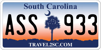 SC license plate ASS933