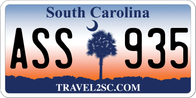 SC license plate ASS935