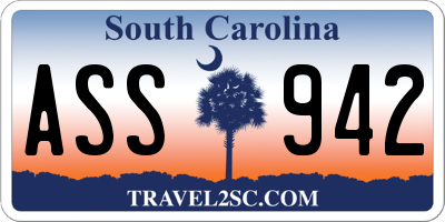 SC license plate ASS942