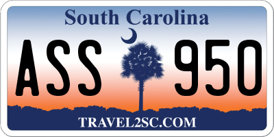 SC license plate ASS950