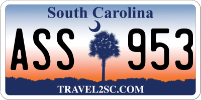 SC license plate ASS953