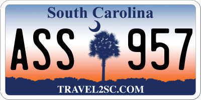 SC license plate ASS957
