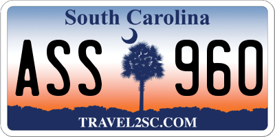 SC license plate ASS960