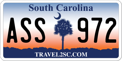 SC license plate ASS972