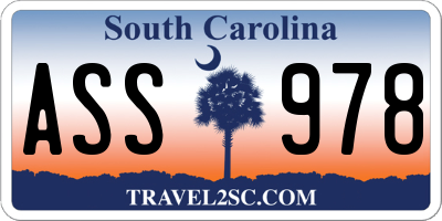 SC license plate ASS978