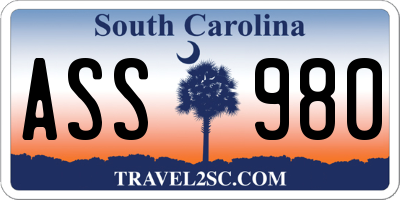 SC license plate ASS980
