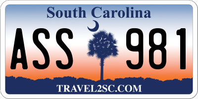 SC license plate ASS981