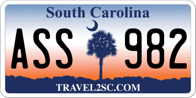 SC license plate ASS982