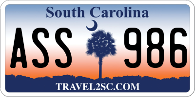 SC license plate ASS986