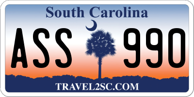 SC license plate ASS990