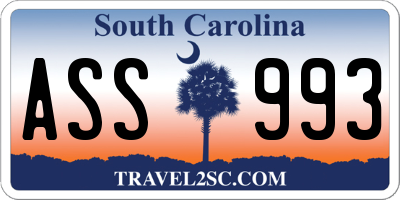 SC license plate ASS993