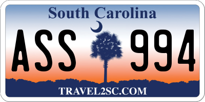SC license plate ASS994
