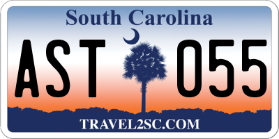 SC license plate AST055