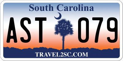 SC license plate AST079