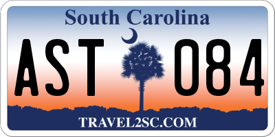 SC license plate AST084