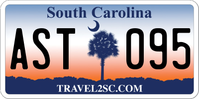SC license plate AST095