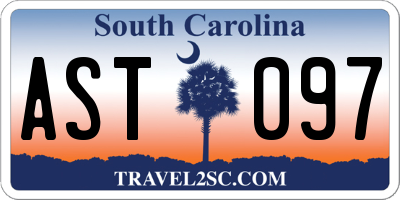 SC license plate AST097