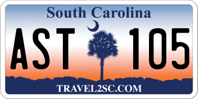 SC license plate AST105