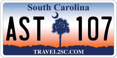 SC license plate AST107
