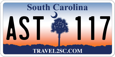 SC license plate AST117