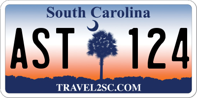 SC license plate AST124