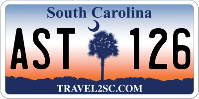 SC license plate AST126