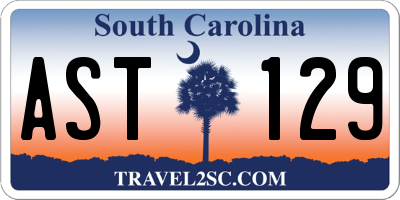 SC license plate AST129