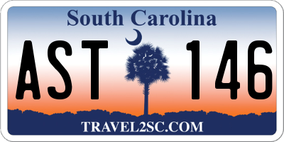 SC license plate AST146