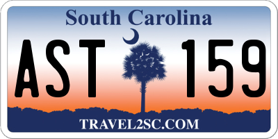 SC license plate AST159