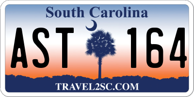 SC license plate AST164