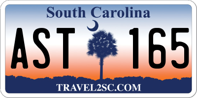 SC license plate AST165